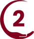 A red and green logo with the number two.